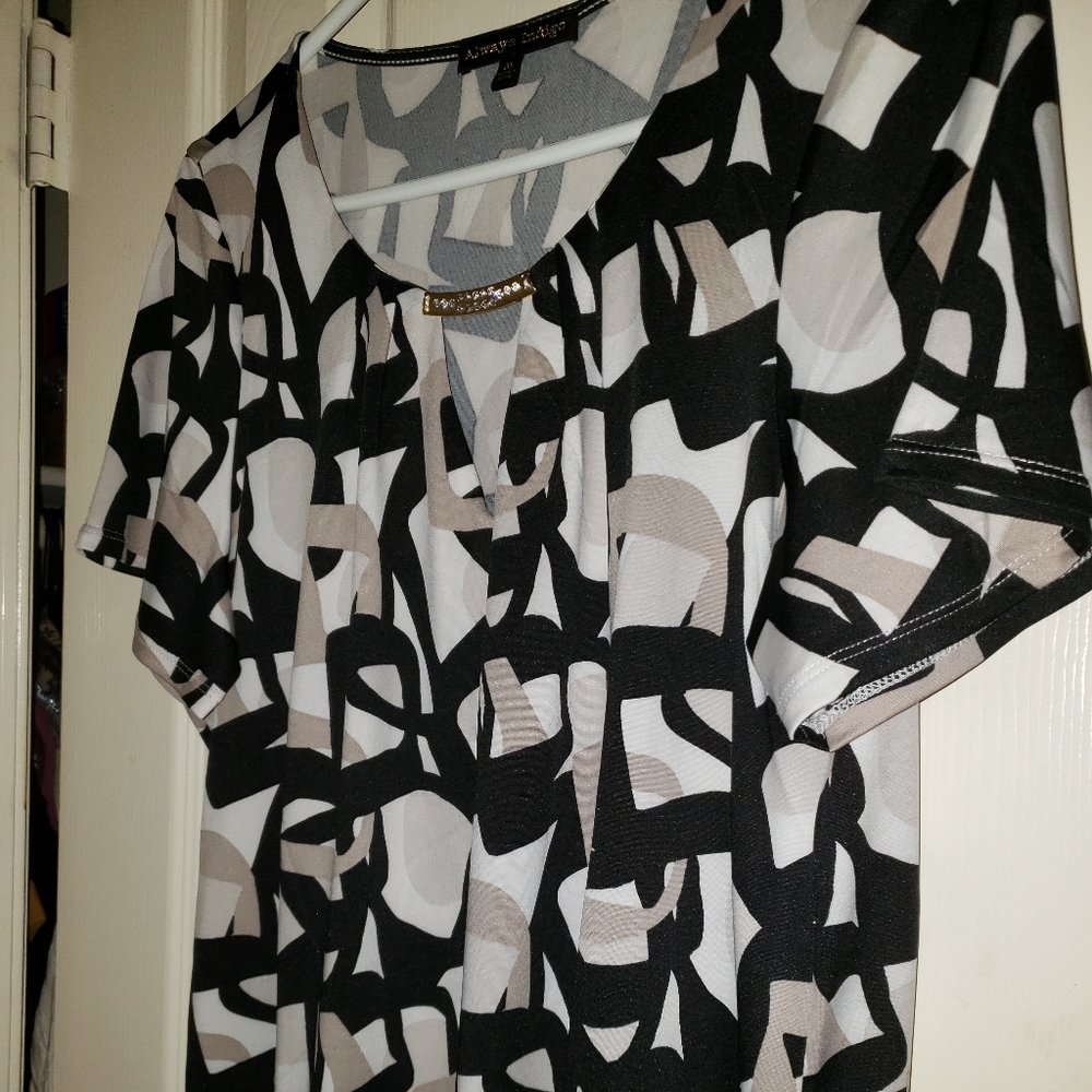 "Always Indigo" Blouse w/Rhinestones